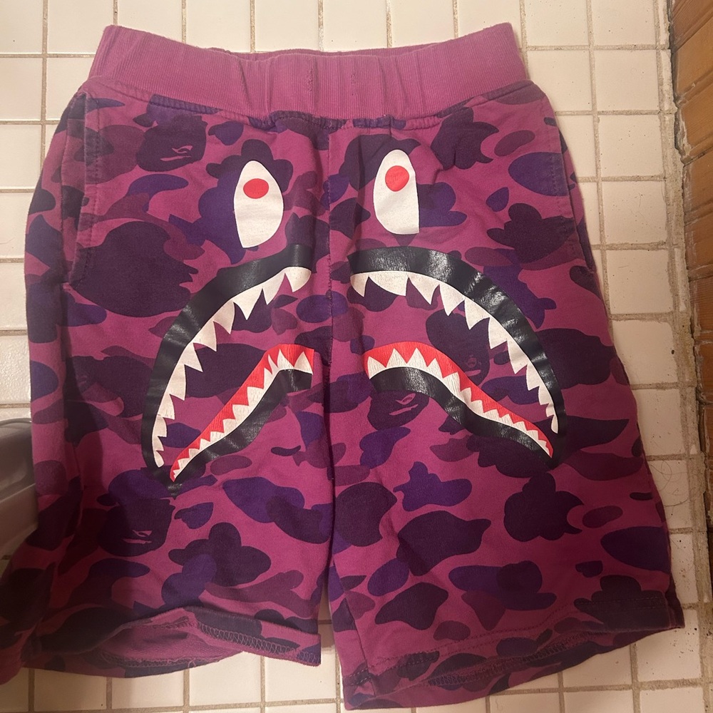 Purple Camouflage BAPE Shorts